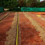 Sportplatzbau - Sanierung Tennisplatz - Einbau Drainage