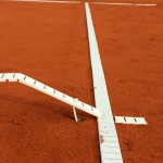 Tennislinierung Neuverlegung - Spannlinien mit verstärkten Enden, Anker und Bodenhülse